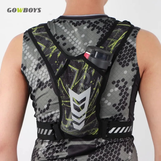 Reflective Running Backpack Universal Lightweight Sport Running Vest Mobile Phone Cards Bag for Jogging Fitness Male Female Vest