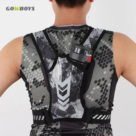 Reflective Running Backpack Universal Lightweight Sport Running Vest Mobile Phone Cards Bag for Jogging Fitness Male Female Vest